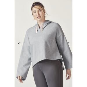 Fabletics Charlee Pullover Hoodie Gray Fleece Flowy Oversized Women's 2X